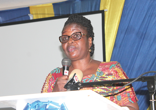 Mrs Felicia Boakye Yiadom, addressing participants in the workshop